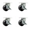 Service Caster 6'' Heavy Duty Phenolic Wheel Caster Set with Brakes and Swivel Locks, 4PK CRAN-SCC-KP92S630-PHR-SLB-BSL-4 - alternate 1